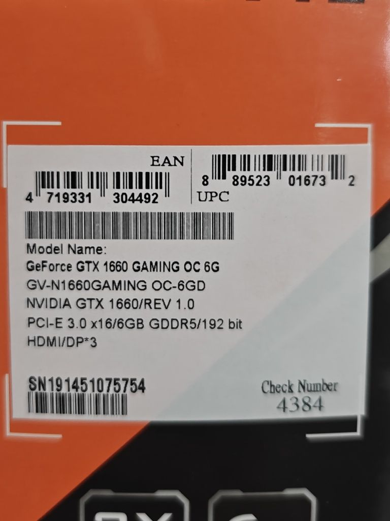 Karta graficzna GeForce GTX 1660 gaming OC 6G