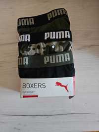 Bokserki PUMA KIDS CAMO BOXER Army Green 146-152