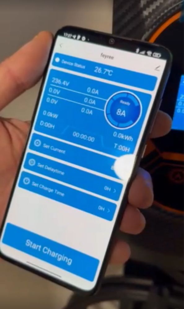 Зарядне WiFi Feyree7.4KW 32A Type1 - 2   (Leaf,Zoe)Зарядний присрій