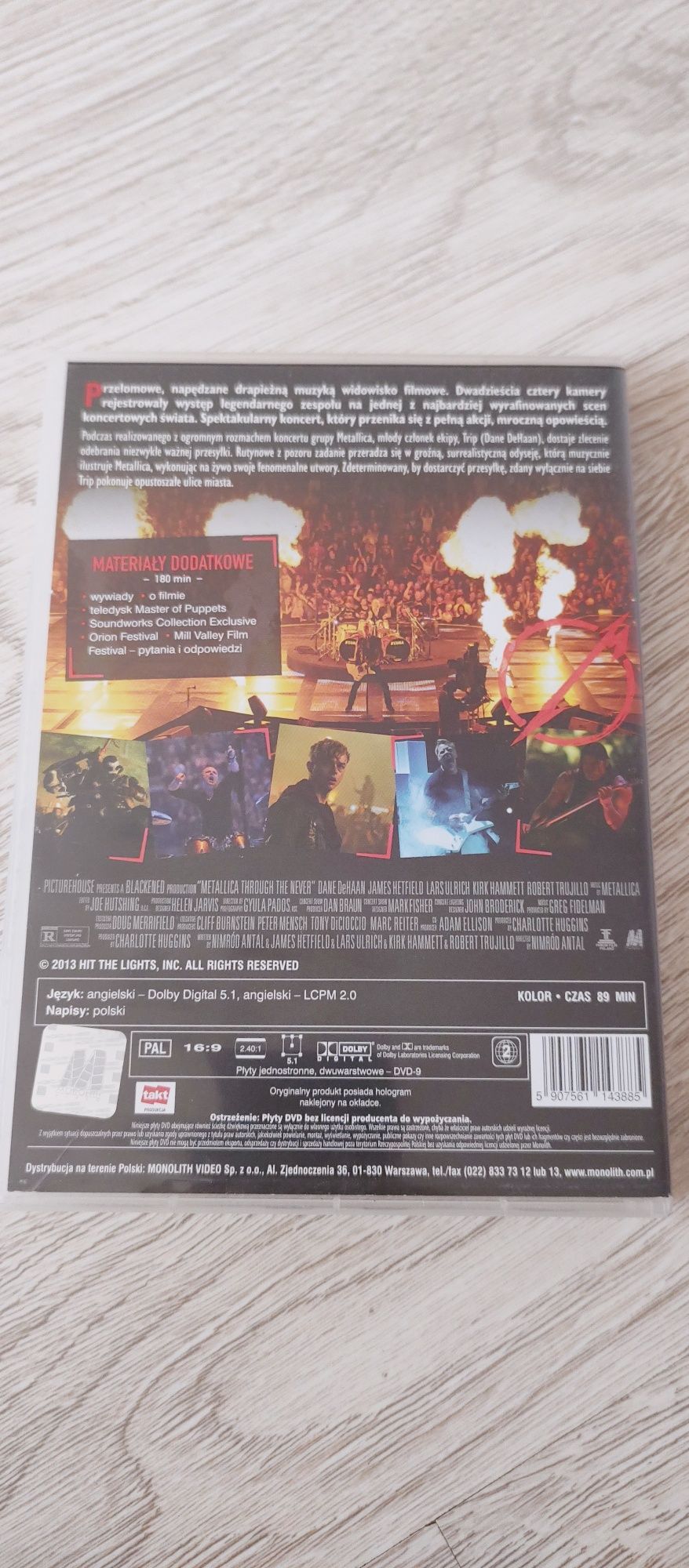 Sprzedam dvd Metallica through the never