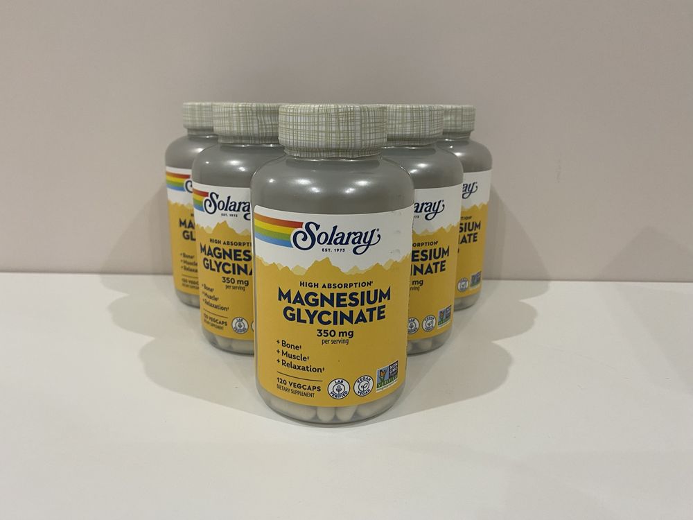 Solaray, гліцинат магнію (magnesium glycinate) 350 мг, 120 капсул