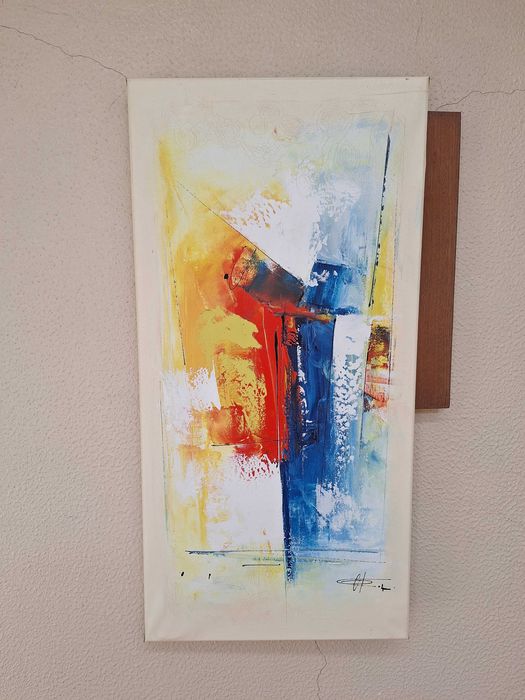 Quadro original pintado à mão - Arte abstrata em tela