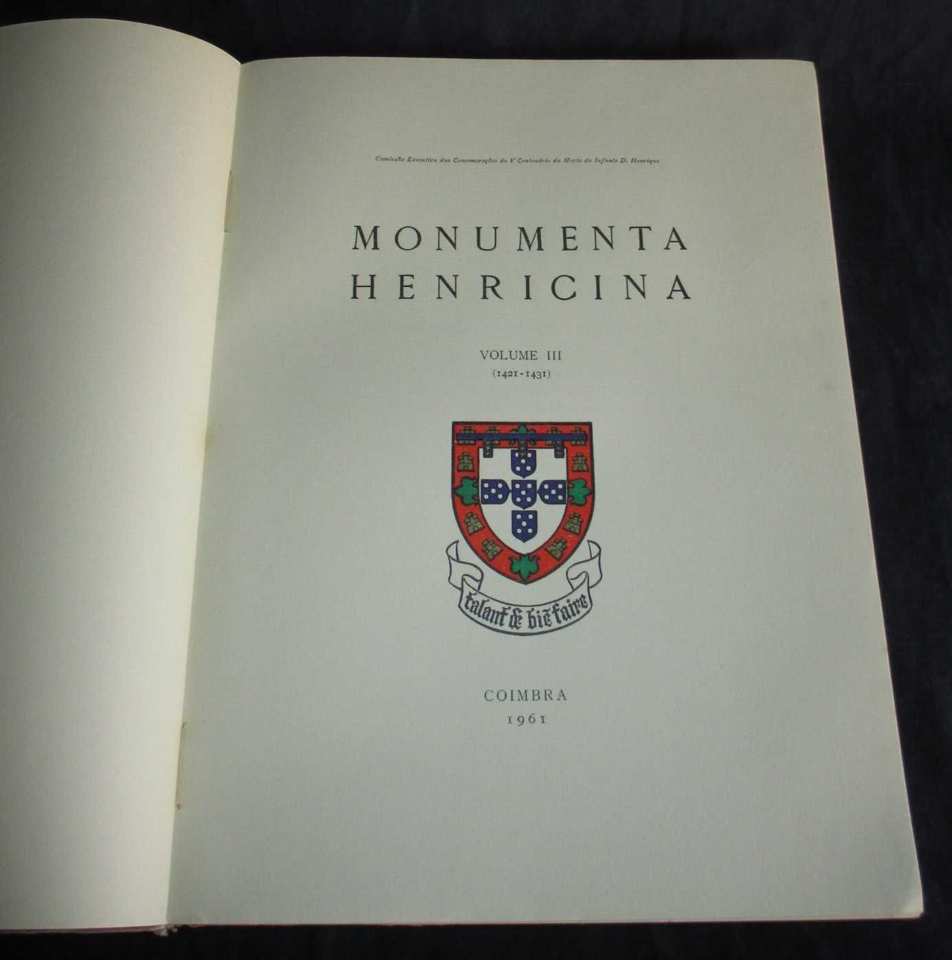 Livro Monumenta Henricina Volume III 1961