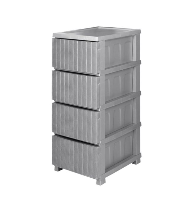 Комод білий, комод сірий ротанг