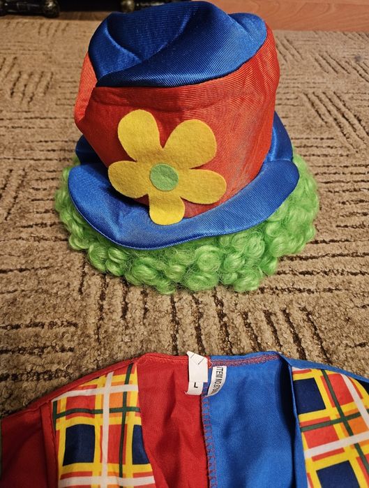 Прокат дитячого костюма клоуна шута 5-9років хлопчик