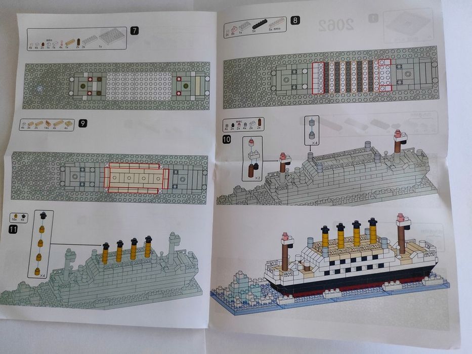 Klocki statek titanic prezent