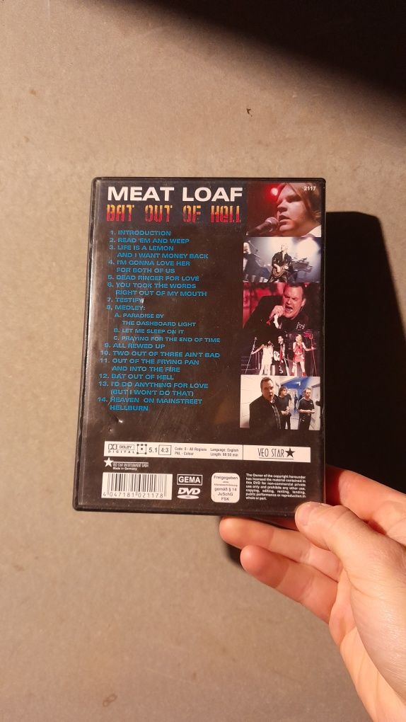 Meat Loaf- bat out of hell DVD rzadkość