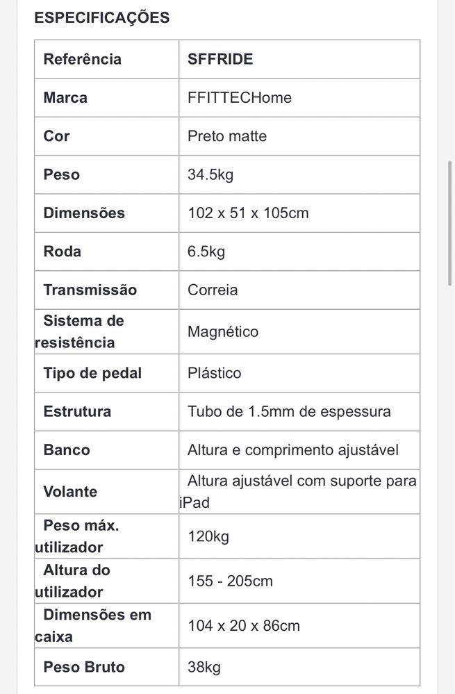 Bicicleta Spin Ride Ffittechome