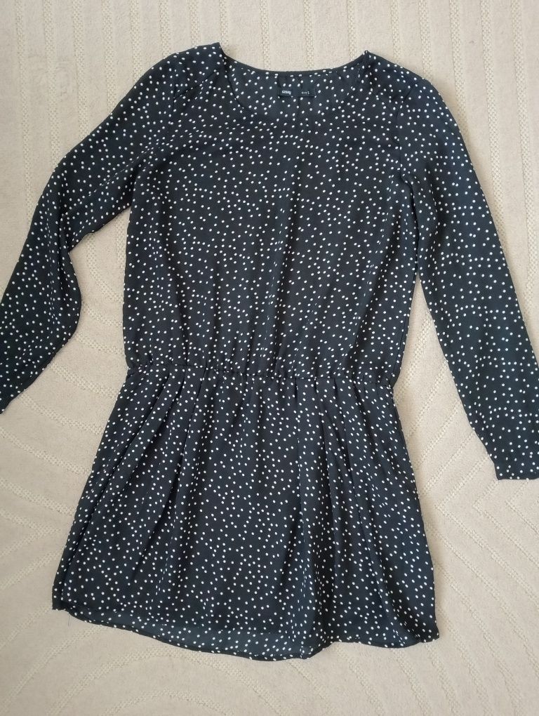 Sukienka z falbanką kropki 36/38