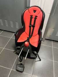 Fotelik rowerowy Hamax Siesta szaro-czerwony + adapter na ramę