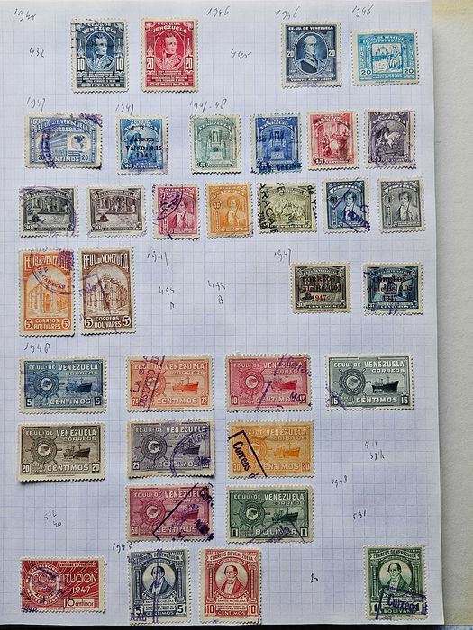 Klaser ze Znaczkami Wenezuela Zbiór lata 1880/1995 Simon Bolivar Mi 26
