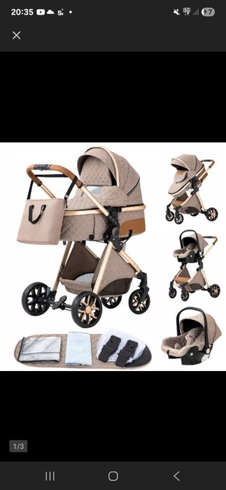 Wozek 3 w 1 stan bdb