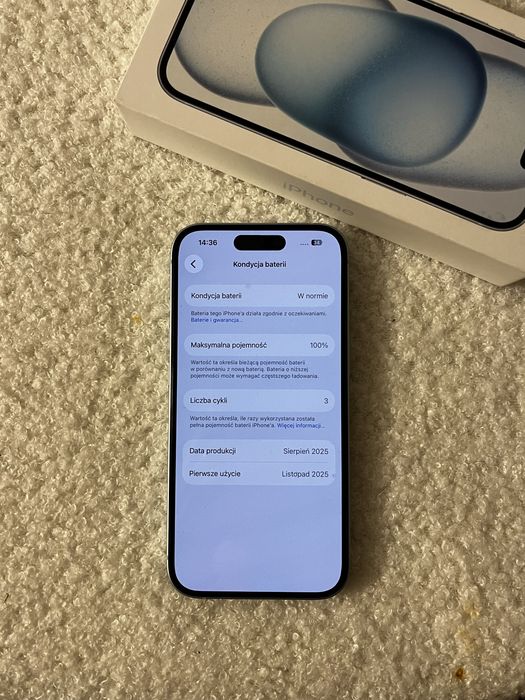 Iphone 15 128GB z gwarancja 100% bateria