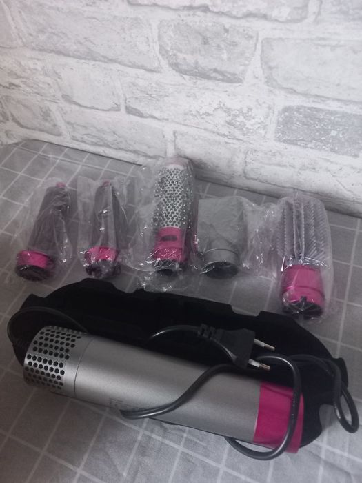 Фен стайлер 5 в 1 в подарунковій коробці HAIR BRUSH щітка з насадками