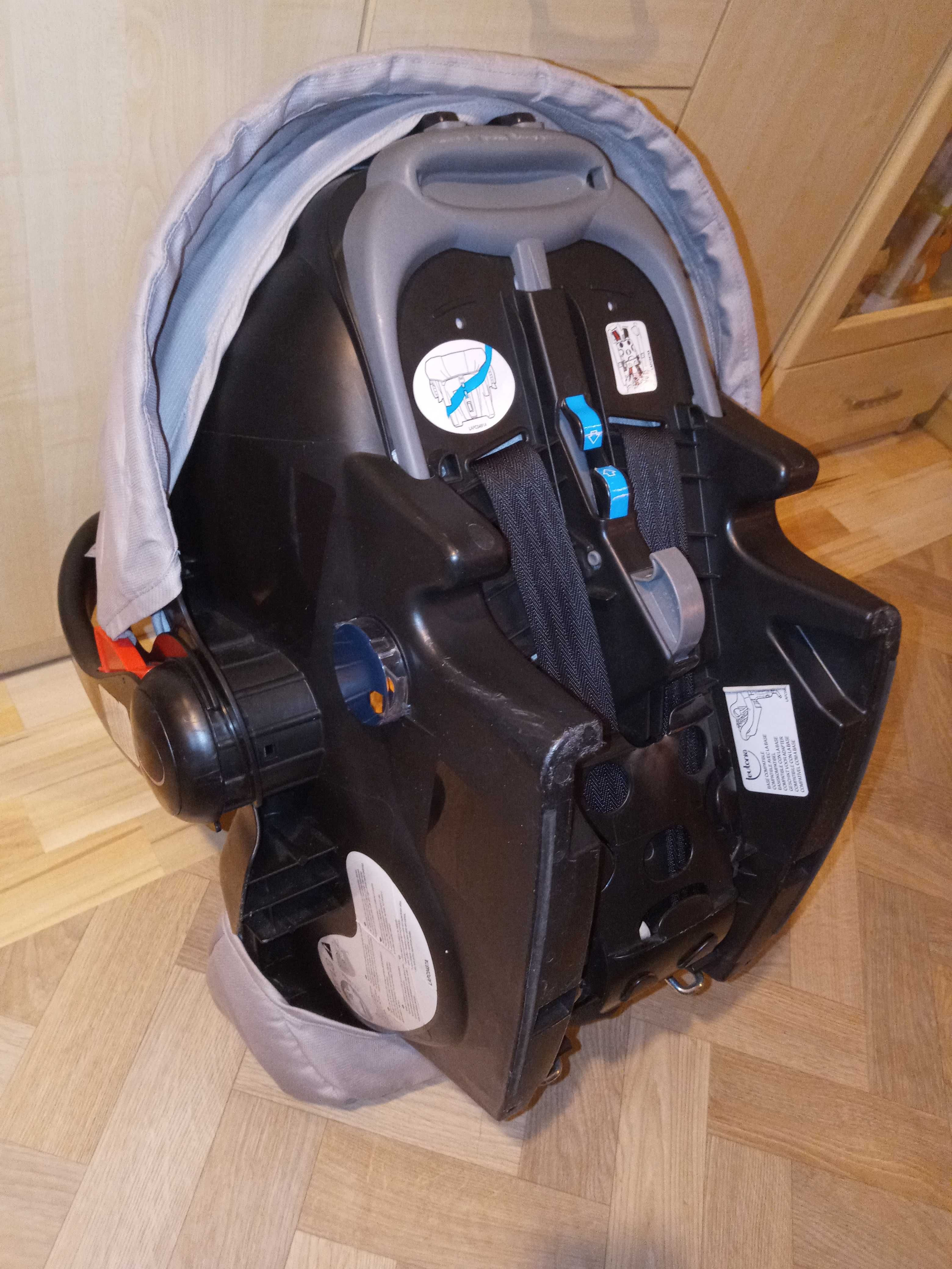 Fotelik samochodowy, nosidełko dla dziecka TEUTONIA 0-13 kg + adapter