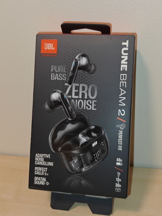 Nowe JBL Tune Beam 2 anc słuchawki douszne bezprzewodowe czarne