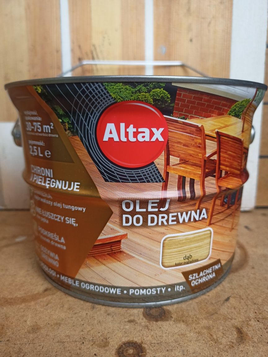 Olej do drewna Altax puszka 2,5 litra nowe WARTO !!