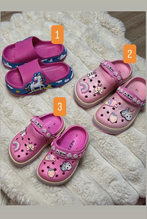 Дитячі крокси капці тапки рожеві на дівчинку