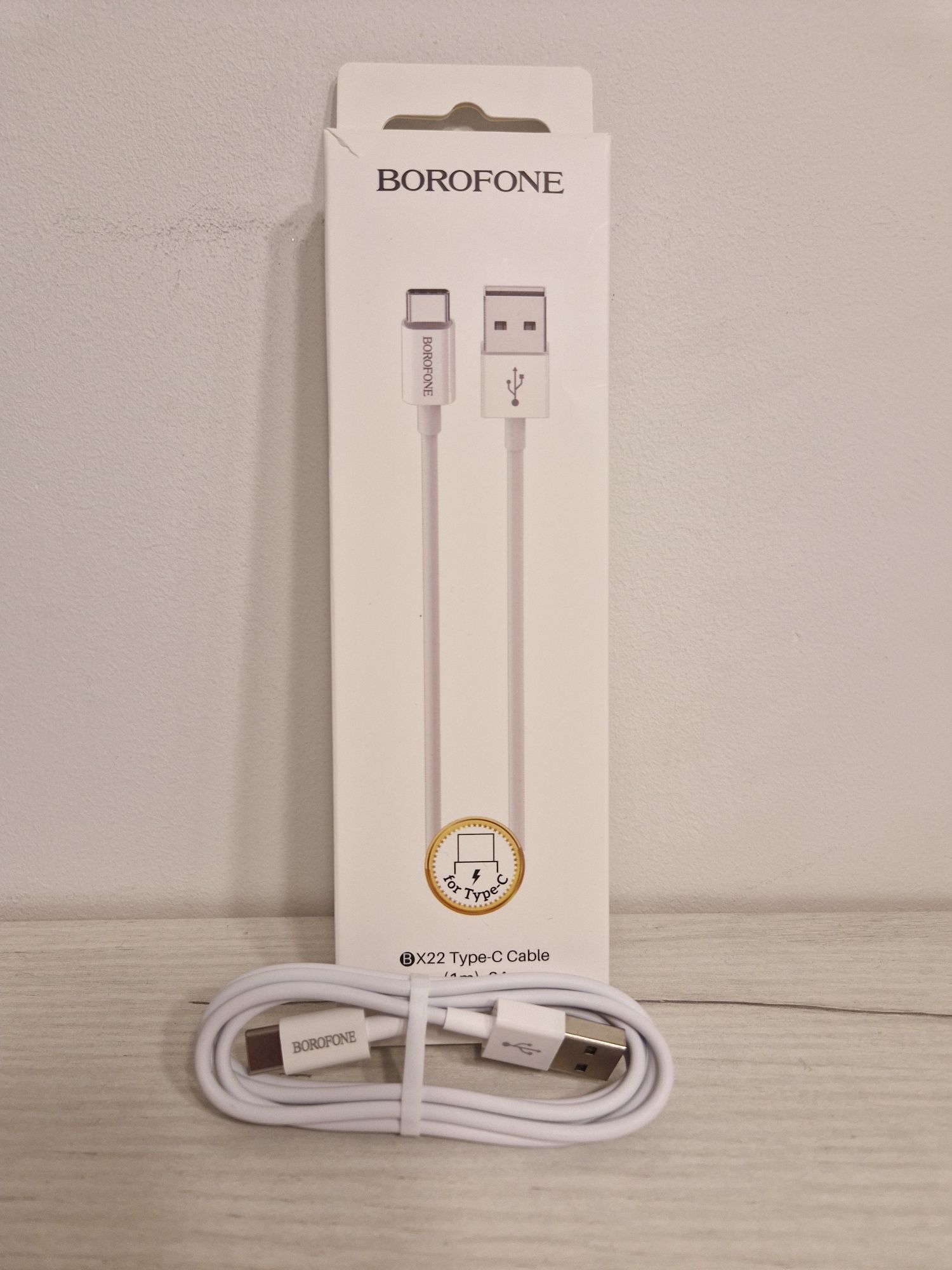 Borofone Kabel BX22 Bloom - USB na Typ C - 3A 1 metr biały