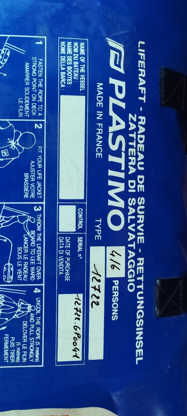 Vendo balsa salva vidas