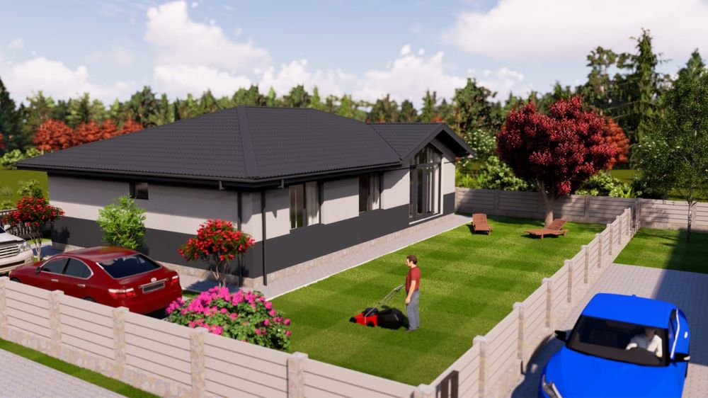 Новий проект! Сучасний будинок в центрі біля озера