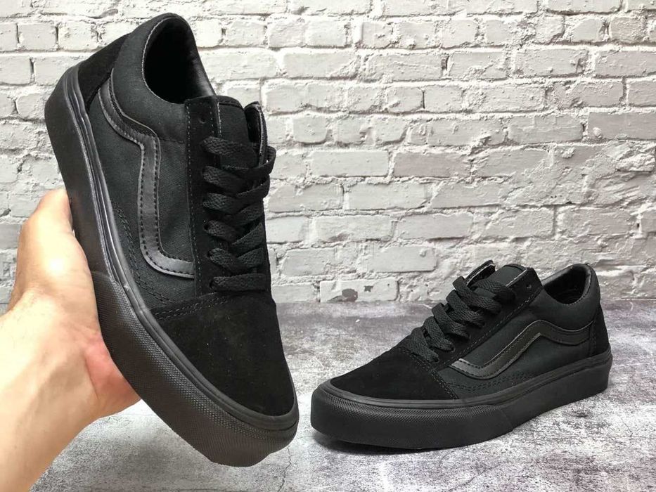Унисекс черные кеды Vans Old Skool Classic кроссовки ванс олд скул