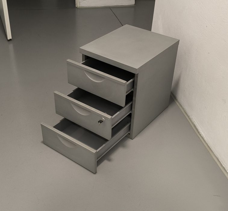 Kontenerek szafka metalowa ciemnoszara na kluczyk