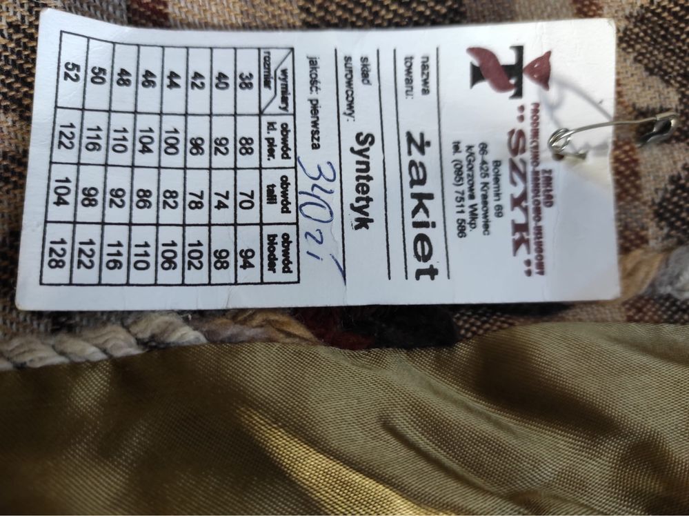 Kurtka żakiet marynarka Emark rozmiar M 38 nowa Boho etno wzory