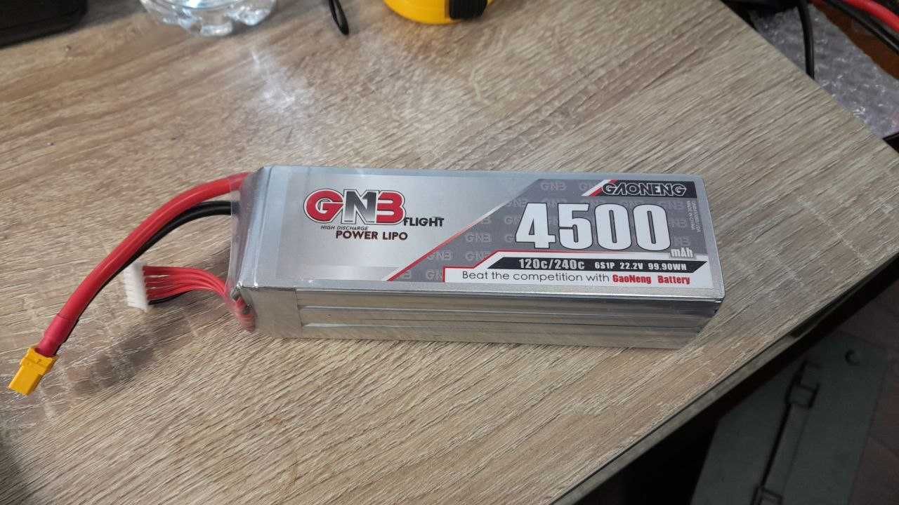 Акумулятор GNB 22.2V 4500mah 110C Li-Po 6S1P