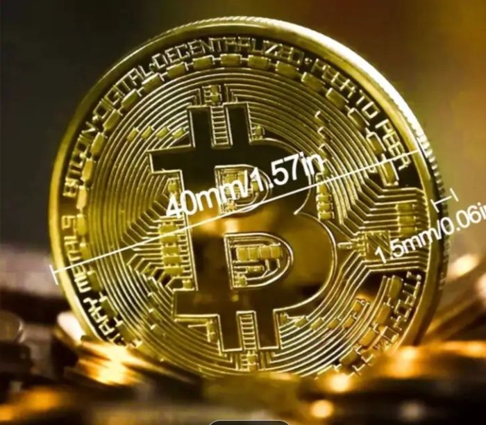 Монета Биткоин.  Монета YES.NO.Сувенир.