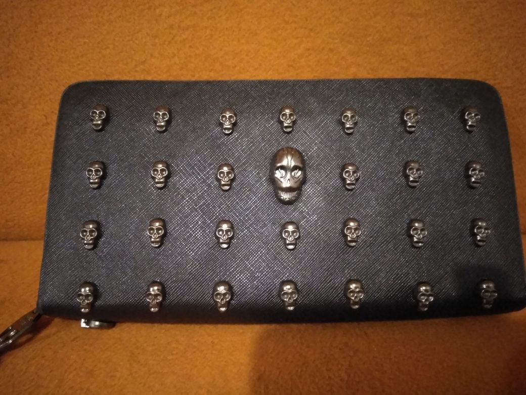 Thomas Wylde Black Skull portfel