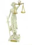 Bogini figurka 17 cm Alabaster Justitia rzeźba Themis A357