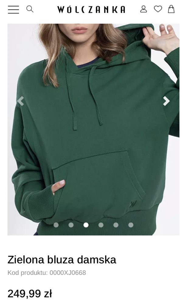 Bluza z kapturem damska Wólczanka S
