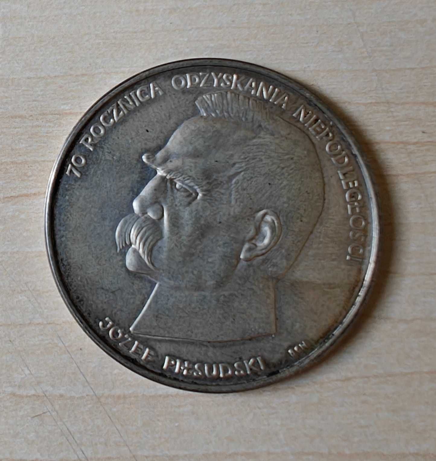 Moneta 1988 Józef Piłsudski 70 rocznica odzyskania niepodległości