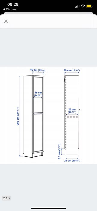 Słupek Ikea orzech