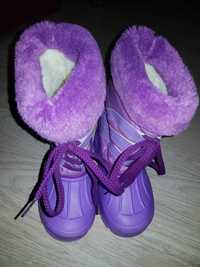 Дитячі гумові зимові чоботи детские резиновые сапоги на меху зимние 27