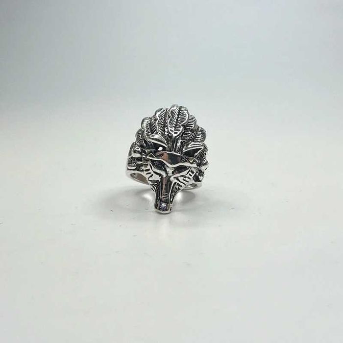 Sygnet pierścionek ring obrączka wilk srebrny