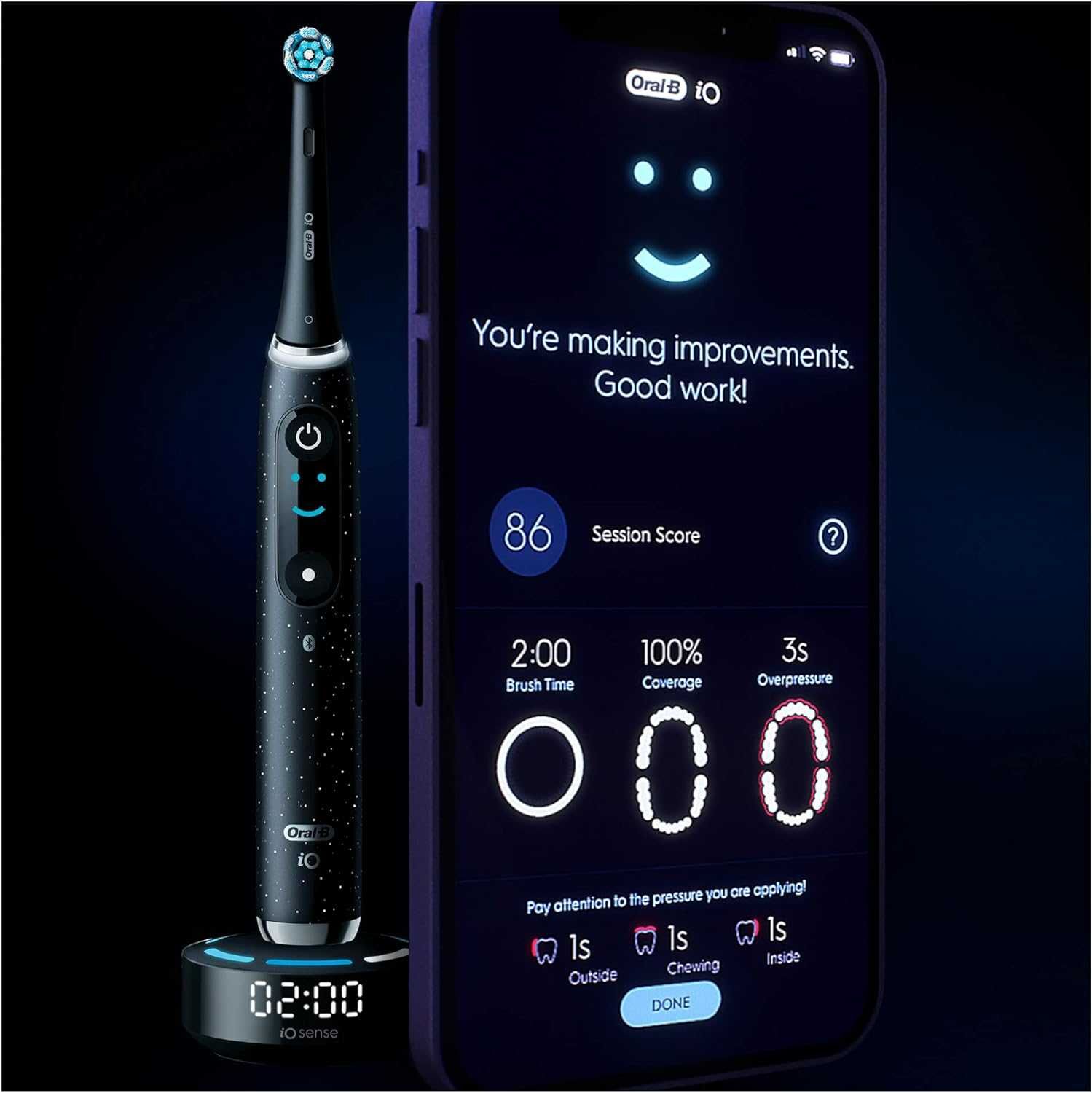 електрична зубна щітка Oral-B iO Series 10 + змінна щітка, Bluetooth