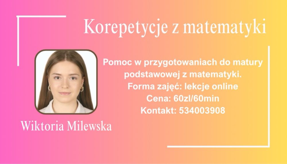 Korepetycje z matematyki