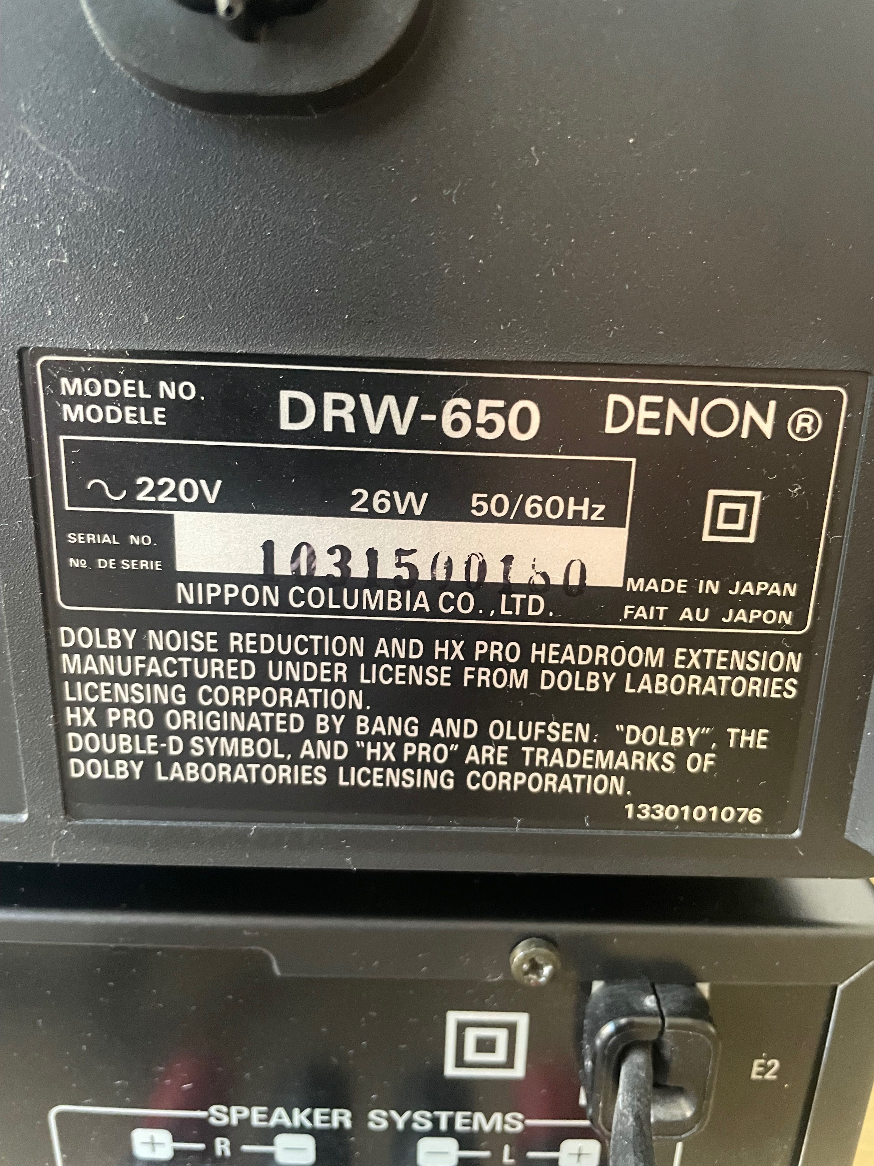 Wieża HI-FI denon segment z kolumnami
