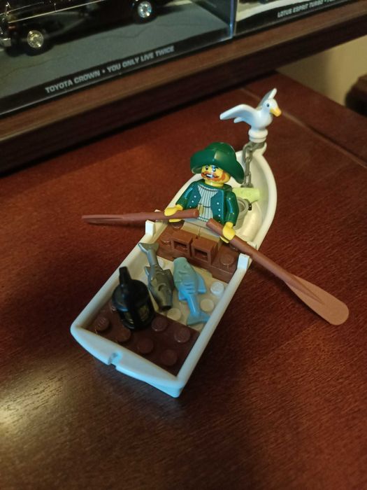 Lego rybak z łódką akcesoria do pasuje zestawu latarnia morska 21335