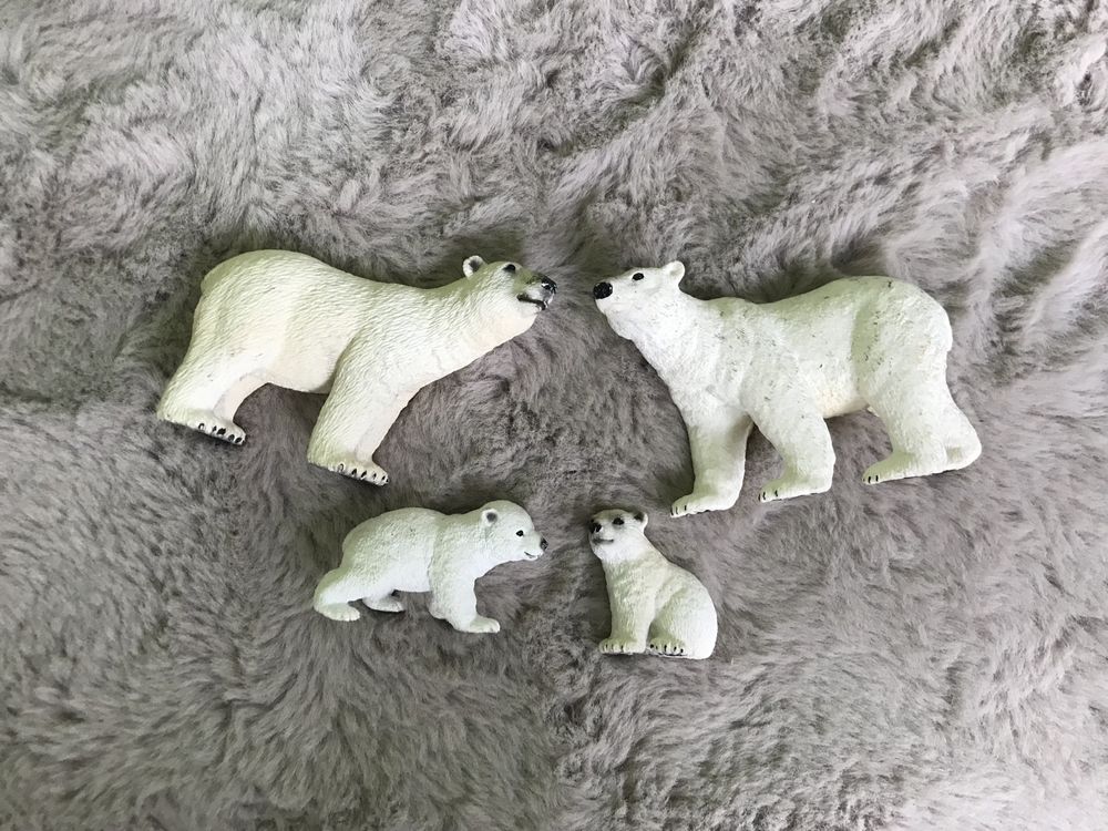 Schleich, figurki niedźwiedzi polarnych (4 sztuki)