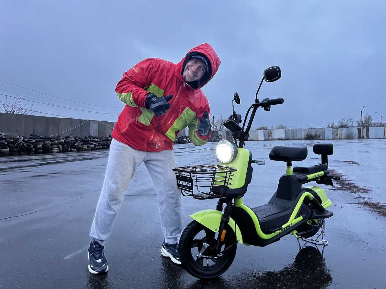 Crosser CR2/CR1 600W20A 60V Електроскутер велоскутер 2025 салатовый