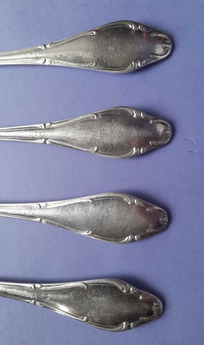 Sztućce Łyżki Stołowe Wellner Plater Model Mozzart Posrebrzane 90_5szt