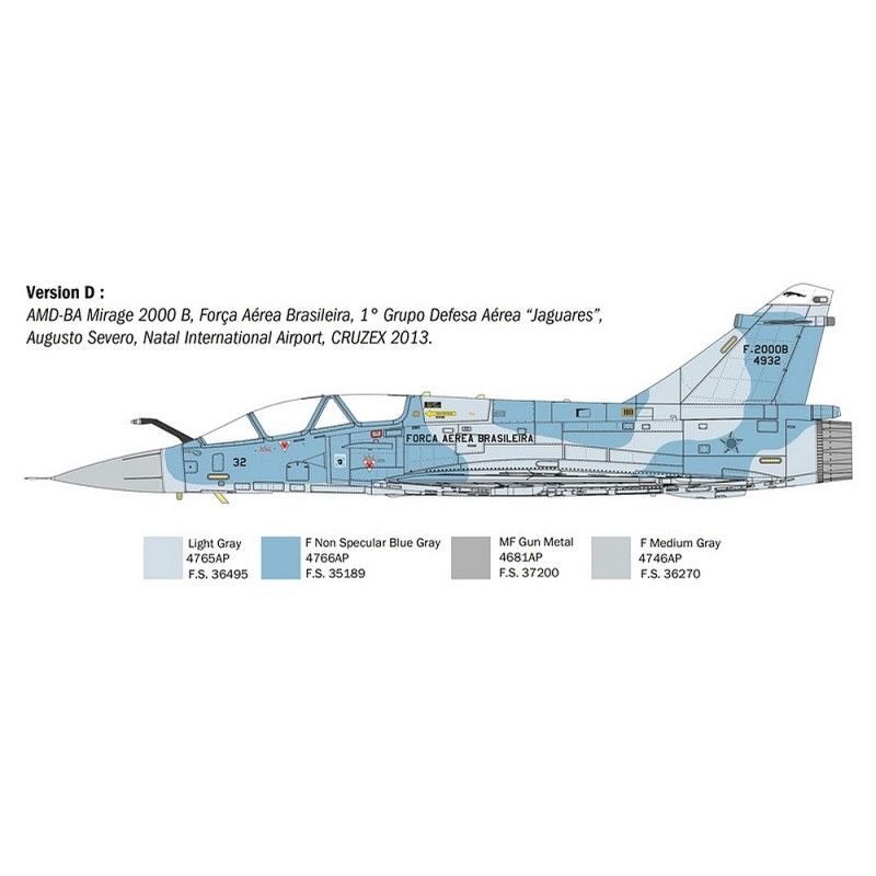 Italeri 90023 model 1:72 samolot MIRAGE 2000 B/D