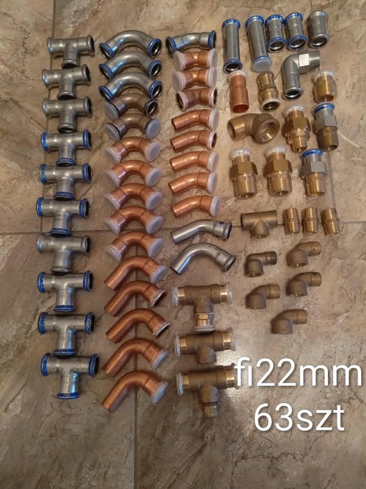 Kształtki miedziane i mosiężne Fi 15/18/22/28/35/42/54