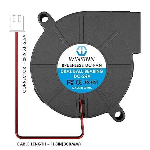 WINSINN 5015 wentylator 12 V do drukarki 3D 4 szt
