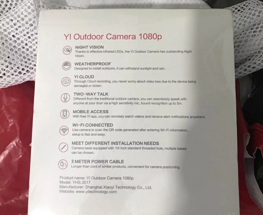 IP-камера wi-fi камера, Xiaomi Yi Outdoor 1080p, видеонаблюдение,