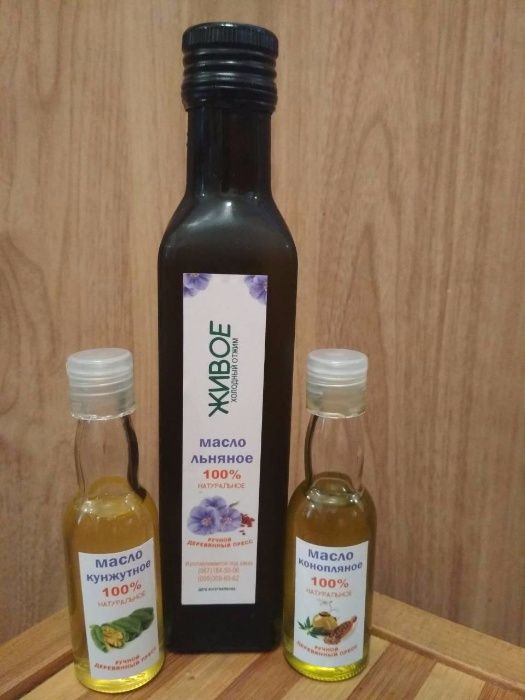 ЖИВОЕ настоящее льняное масло на деревянном прессе, масло льна
