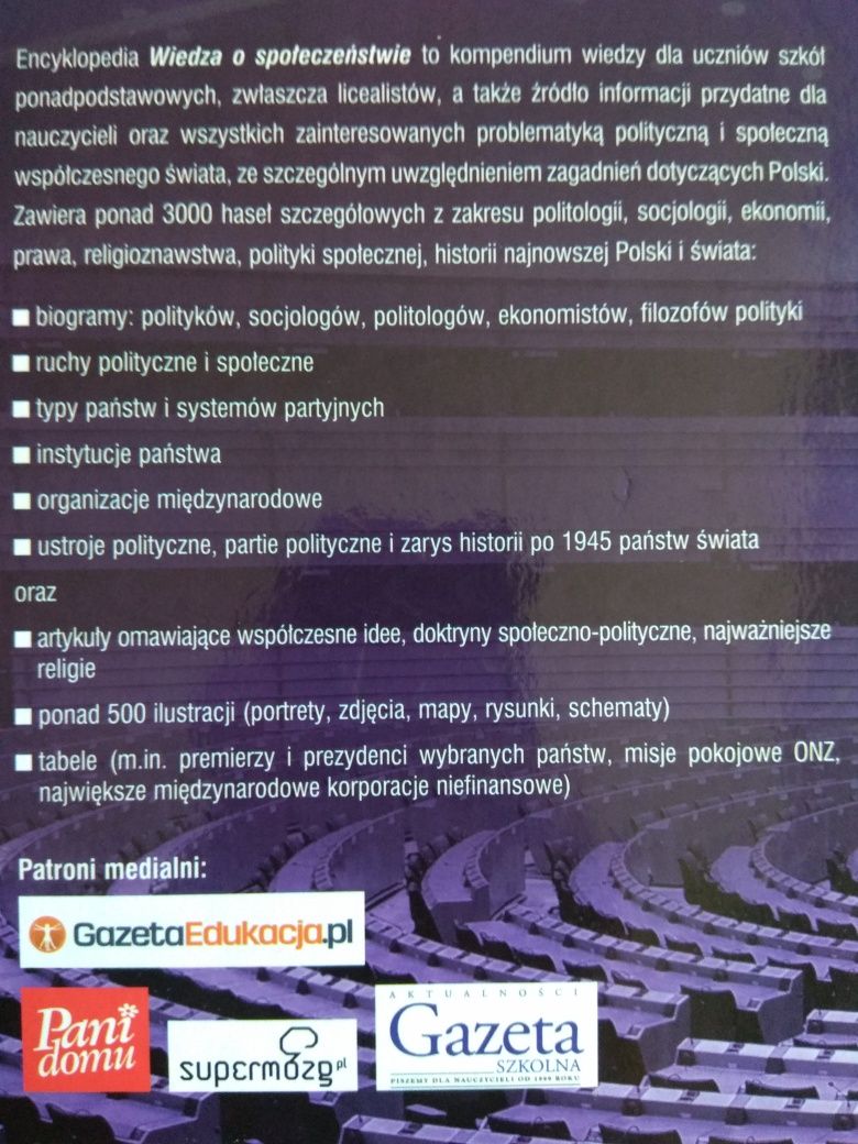 Wiedza o społeczeństwie Encyklopedia szkolna PWN